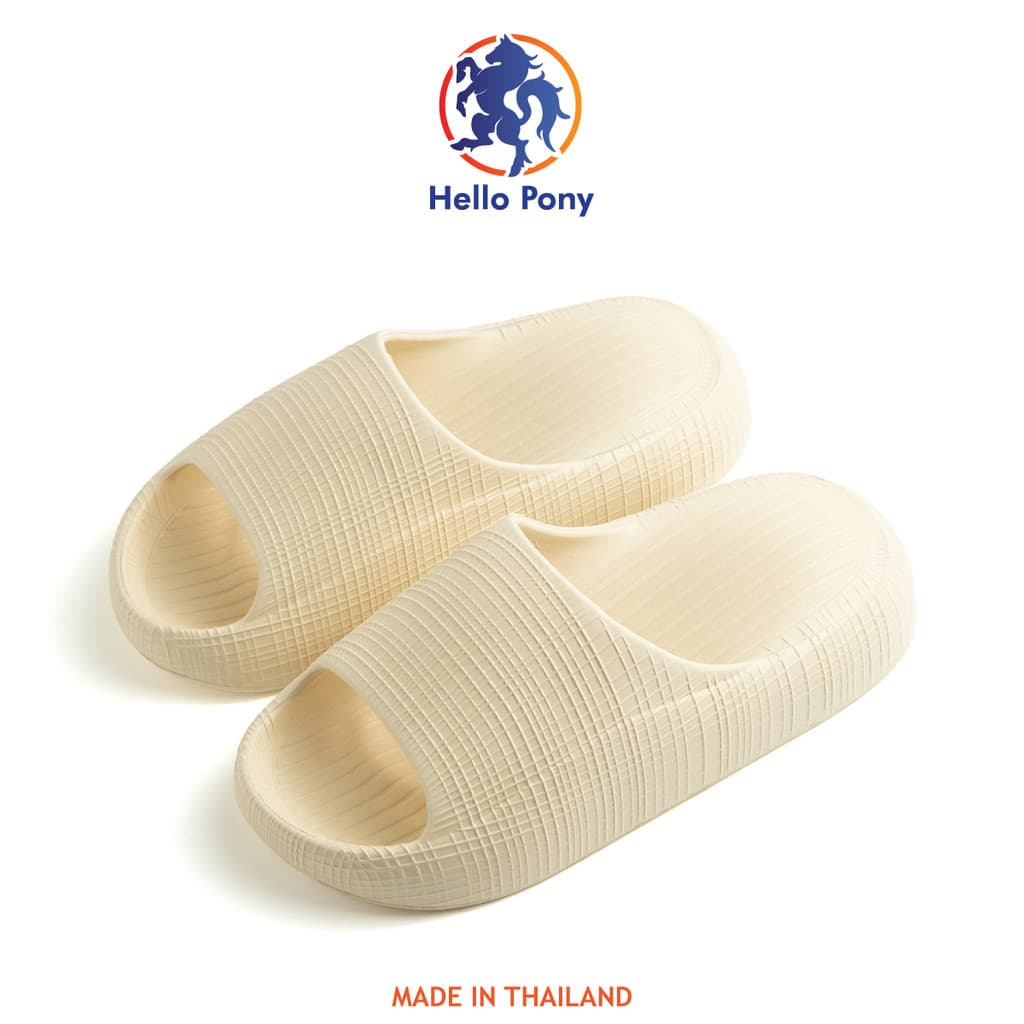 Hello Pony  รองเท้าเเตะ รองเท้สแตะ ลายตาราง แฟชั่น Unisex ใส่สบาย EVA กันน้ำ กันลื่น MHM4013