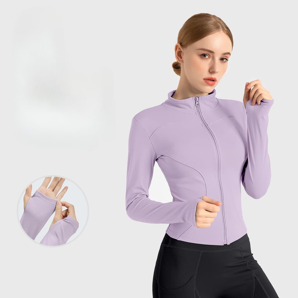 💙เพิ่มสีใหม่💙 เสื้อออกกำลังกาย UV กันแดด แขนยาว ทรงสลิม 18 สี S-3XL | Slim UV Active Yoga jacket  ผ้ายืดหยุ่นได้ดี