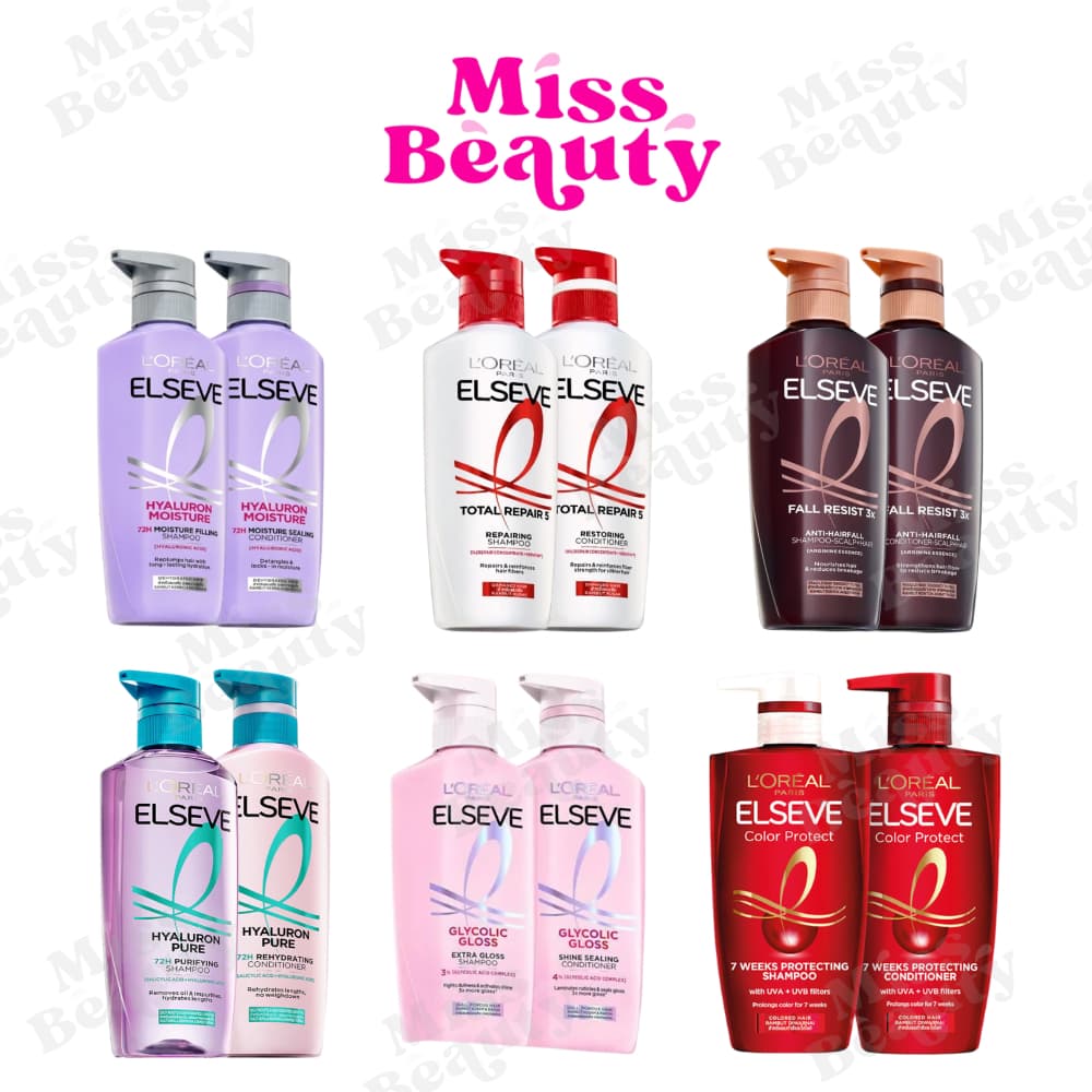 (1ขวด) Loreal Paris Elseve Shampoo Conditioner 375/400/410 ML ลอรีอัล ปารีส เอลแซฟ แชมพู ครีมนวดผม L'oreal